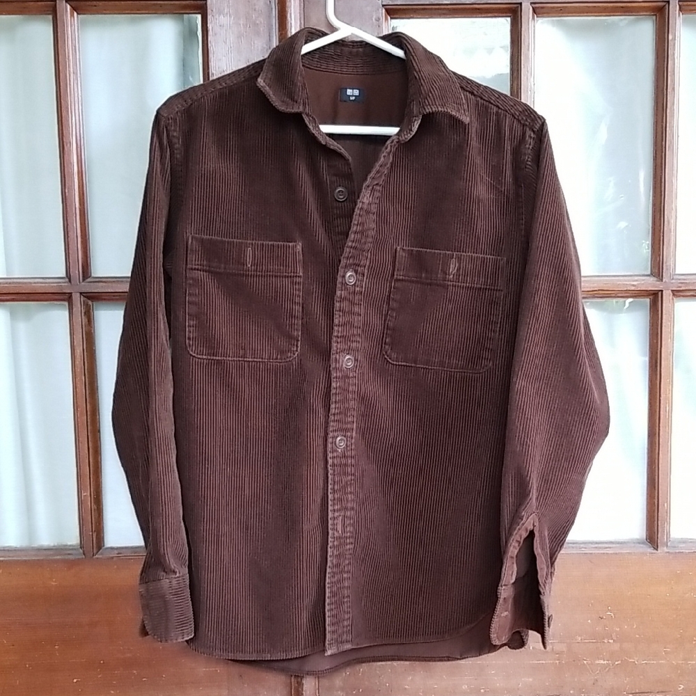 Uniqlo brown corduroy overshirt, small